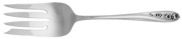 Desire (Sterling, 1955) Medium Solid Cold Meat Serving Fork