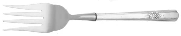 Desire (Silverplate, 1940, No Monograms) Cold Meat Fork Large, Stainless Tines HC