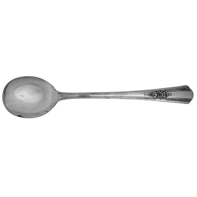 Desire (Silverplate, 1940, No Monograms) Round Bowl Soup Spoon (Cream Soup) HC