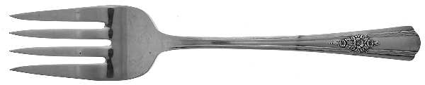 Desire (Silverplate, 1940, No Monograms) Medium Solid Cold Meat Serving Fork