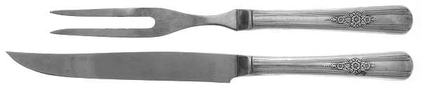 Desire (Silverplate, 1940, No Monograms) Small Stainless Blade 2-Piece Steak Carving Set