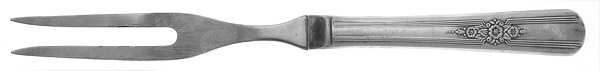 Desire (Silverplate, 1940, No Monograms) Small Steak Carving Fork with Stainless Prongs