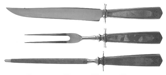 Devonshire (Sterling, 1914) Small Steak 3-Piece Carving Set with Stainless Blade