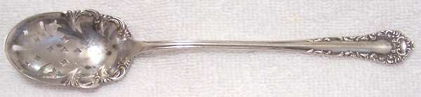 Diana (Sterling, 1900, No Monograms) Pierced Bowl Short Handle Olive Spoon