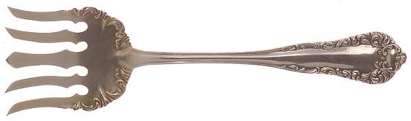Diana (Sterling, 1900, No Monograms) Small Solid Tined Sardine Serving Fork
