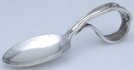 Dolly Madison (Silverplate, 1911) Curved Handle Baby Spoon