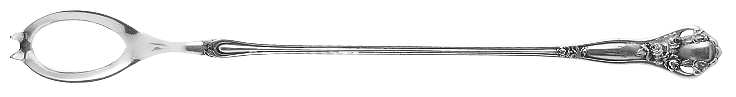 Dolly Madison (Silverplate, 1911) Pierced Bowl Long Handle Olive Spoon