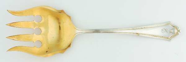 Dorchester-Old (Sterling, 1910) Medium Solid Cold Meat Serving Fork