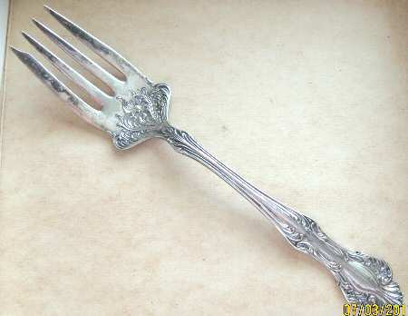 Doric (Silverplate, 1909) Medium Solid Cold Meat Serving Fork