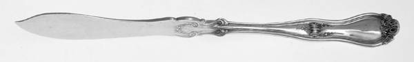 Doris (Sterling) Flat Twisted Handle Master Butter Knife