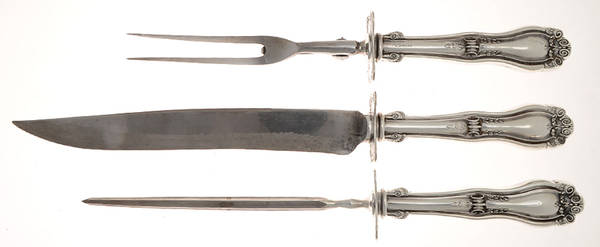 Doris (Sterling) (3 Pc)Carving Set-Lg Stnbl/Roast w/Sterling Guard