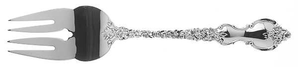 Du Barry (Sterling, 1968) Medium Solid Cold Meat Serving Fork