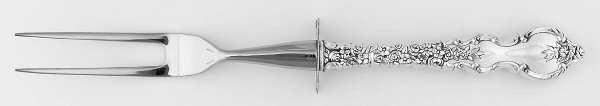 Du Barry (Sterling, 1968) Small Steak Carving Fork with Stainless Prongs