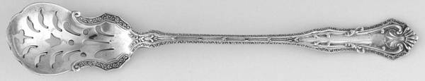Duchesse (Sterling, 1907) Pierced Bowl Short Handle Olive Spoon