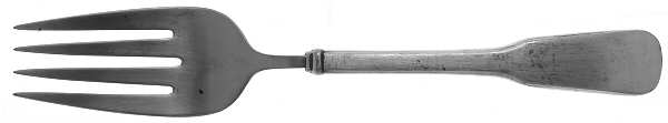 Durham Center (Pewter) Medium Solid Cold Meat Serving Fork