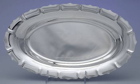Early American (Silverplate, Hollowware) Silverplate Bread Tray