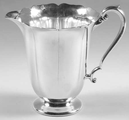 Early American (Silverplate, Hollowware) Plated Water Pitcher with Ice Lip