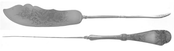 Eastlake (Silverplate, 1882) Flat Twisted Handle Master Butter Knife