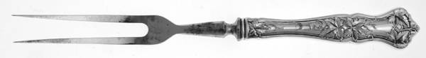 Edgewood (Sterling, 1909) Small Steak Carving Fork with Stainless Prongs