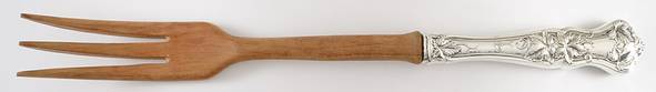 Edgewood (Sterling, 1909) Salad Serving Spoon with Wooden Bowl