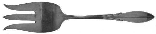 El California (Silverplate, 1961) Large Solid Cold Meat Serving Fork
