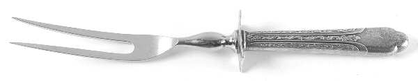 Elegance (Sterling, 1934) Small Steak Carving Fork with Stainless Prongs