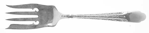 Elegance (Sterling, 1934) Medium Solid Cold Meat Serving Fork