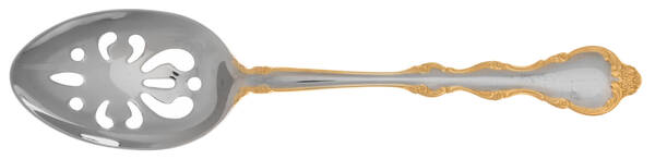 Elegance Gold (Stainless) Pierced Tablespoon (Serving Spoon)