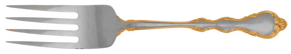 Elegance Gold (Stainless) Large Solid Cold Meat Serving Fork