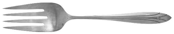 Elsinore (Sterling) Large Solid Cold Meat Serving Fork
