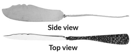 Embossed (Silverplate, 1882) Flat Twisted Handle Master Butter Knife