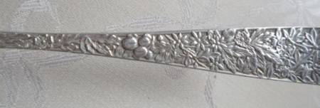 Embossed (Silverplate, 1882) Large Bright Cut Crumber Knife
