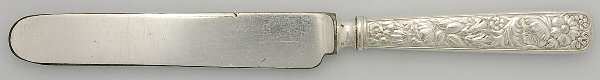 Embossed (Silverplate, 1882) Old French Hollow Knife with Bolster