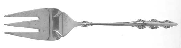 Empress (Silverplate, 1969) Large Solid Cold Meat Serving Fork