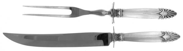 Empress (Sterling, 1932) 2 Piece Small Carving Set W/ Sterling Guard