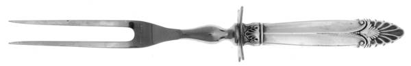 Empress (Sterling, 1932) Small Carving Fork W/Sterling Guard