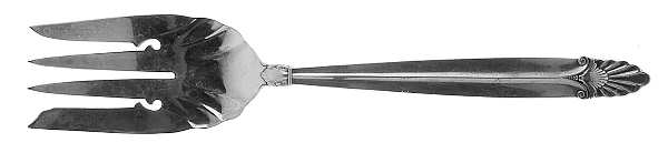 Empress (Sterling, 1932) Large Solid Cold Meat Serving Fork