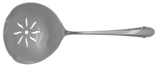 Enchantress (Sterling, 1937, No Monograms) Solid Bon Bon Spoon with Pierced Bowl