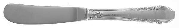 Enchantress (Sterling, 1937, No Monograms) Butter Spreader Hollow Hdl-Paddle/Stainless Blade