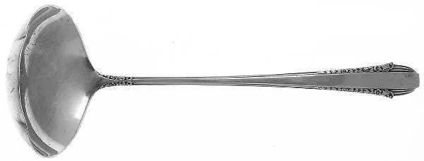 Enchantress (Sterling, 1937, No Monograms) Solid Piece Cream Ladle