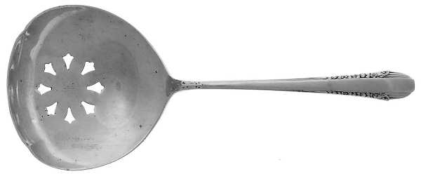Enchantress (Sterling, 1937, No Monograms) Solid Bon Bon Spoon with Pierced Bowl