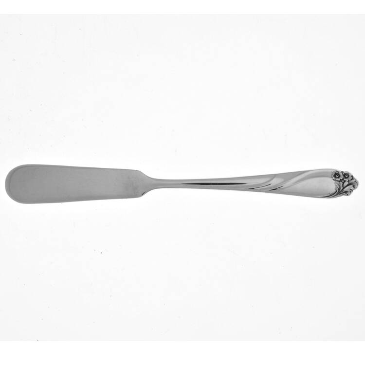 Enchanted Rose (Sterling, 1954) Flat Handle Butter Spreader