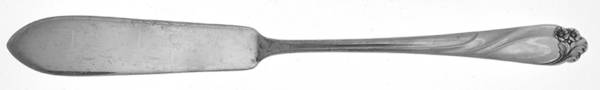 Enchanted Rose (Sterling, 1954) Flat Handle Master Butter Knife