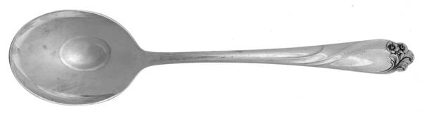 Enchanted Rose (Sterling, 1954) Round Bowl Soup Spoon (Cream Soup)