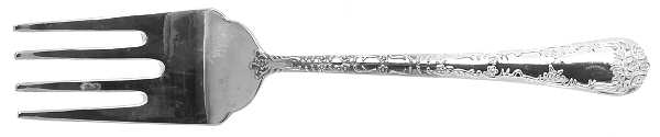 Enchanted Rose (Silverplate) Large Solid Cold Meat Serving Fork