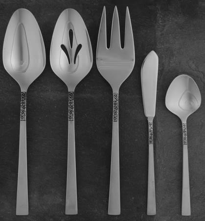 Evangeline (Stainless, Burnished) 5 Piece Hostess Set by International Silver