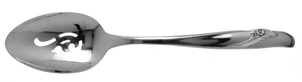 Exquisite (1957-Silverplate) Pierced Tablespoon (Serving Spoon)