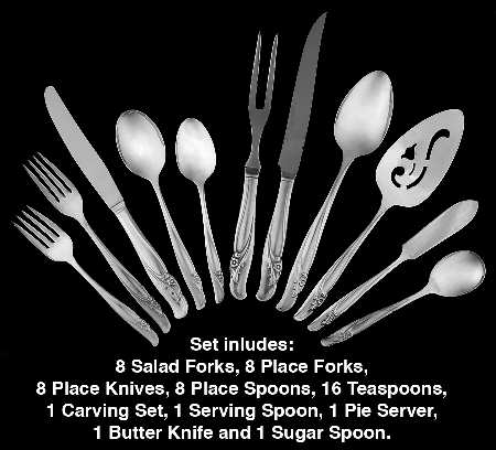 Exquisite (1957-Silverplate) 54 Piece Set