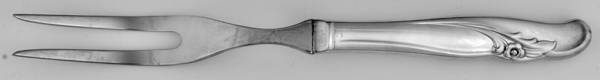 Exquisite (1957-Silverplate) Small Steak Carving Fork with Stainless Prongs