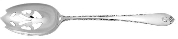 Exquisite (Silverplate, 1940, Monograms) Pierced Tablespoon (Serving Spoon) HC